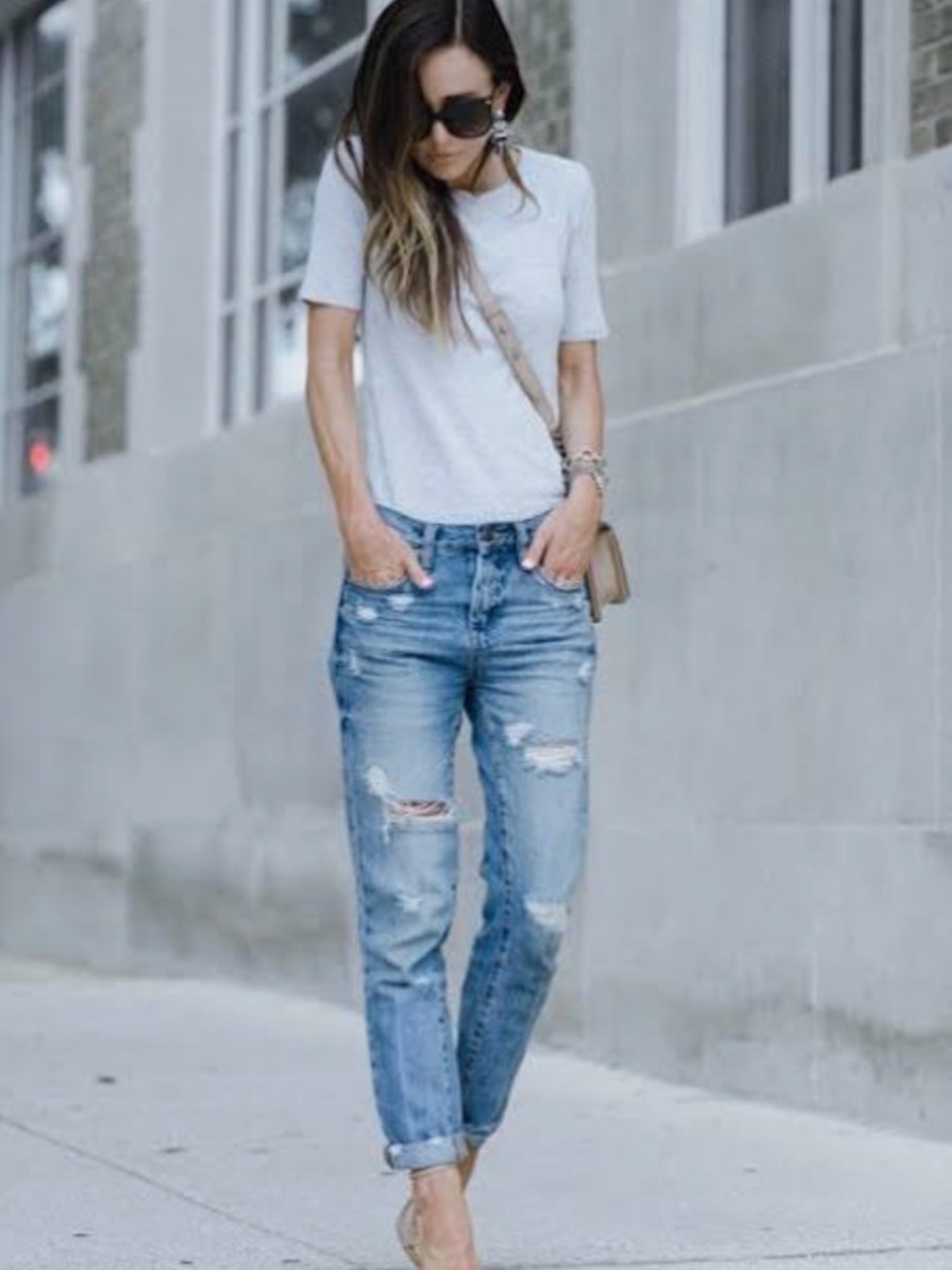 J Crew slim boyfriend medium Blue Distressed Women’s Jeans